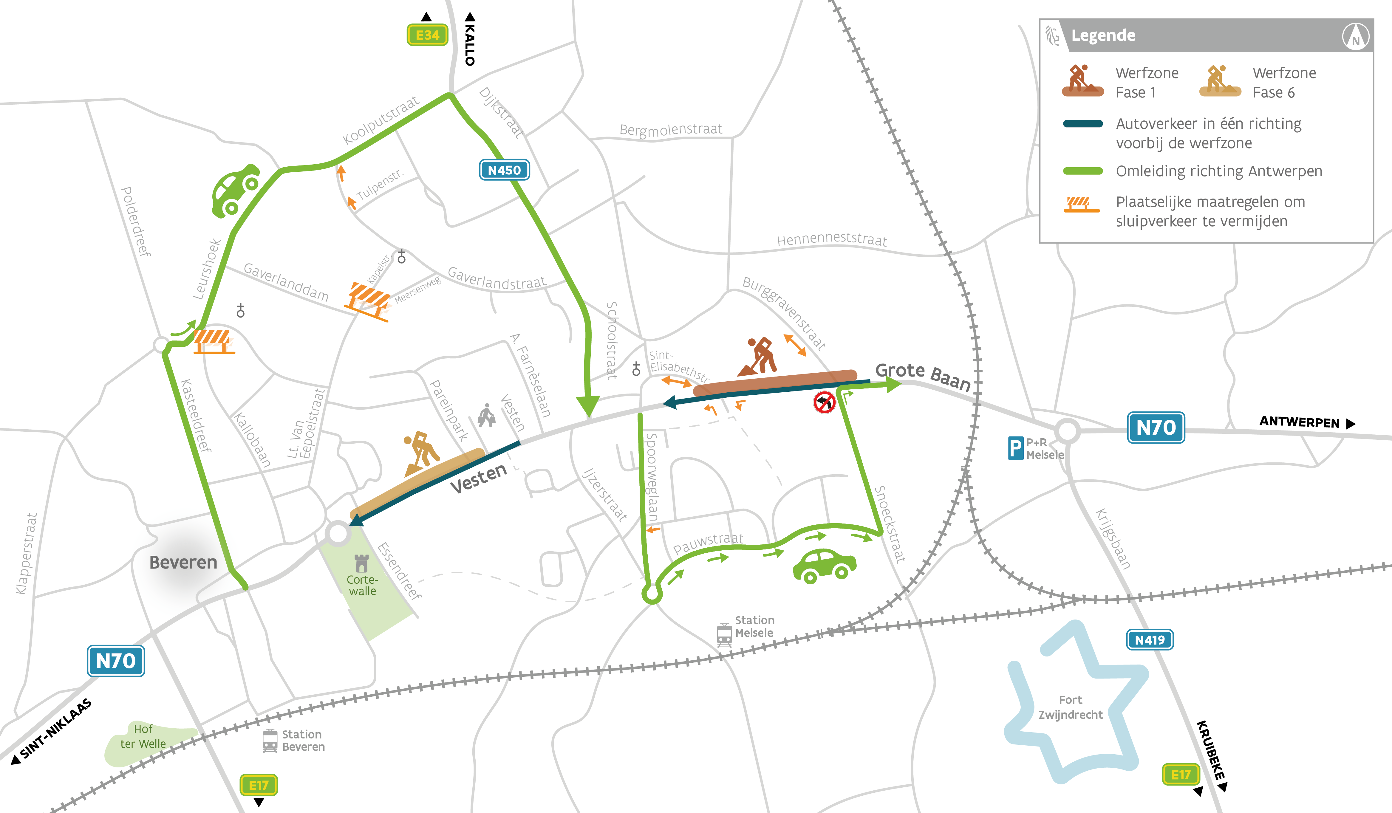 N70 Beveren_verkeerssituatie fase 6