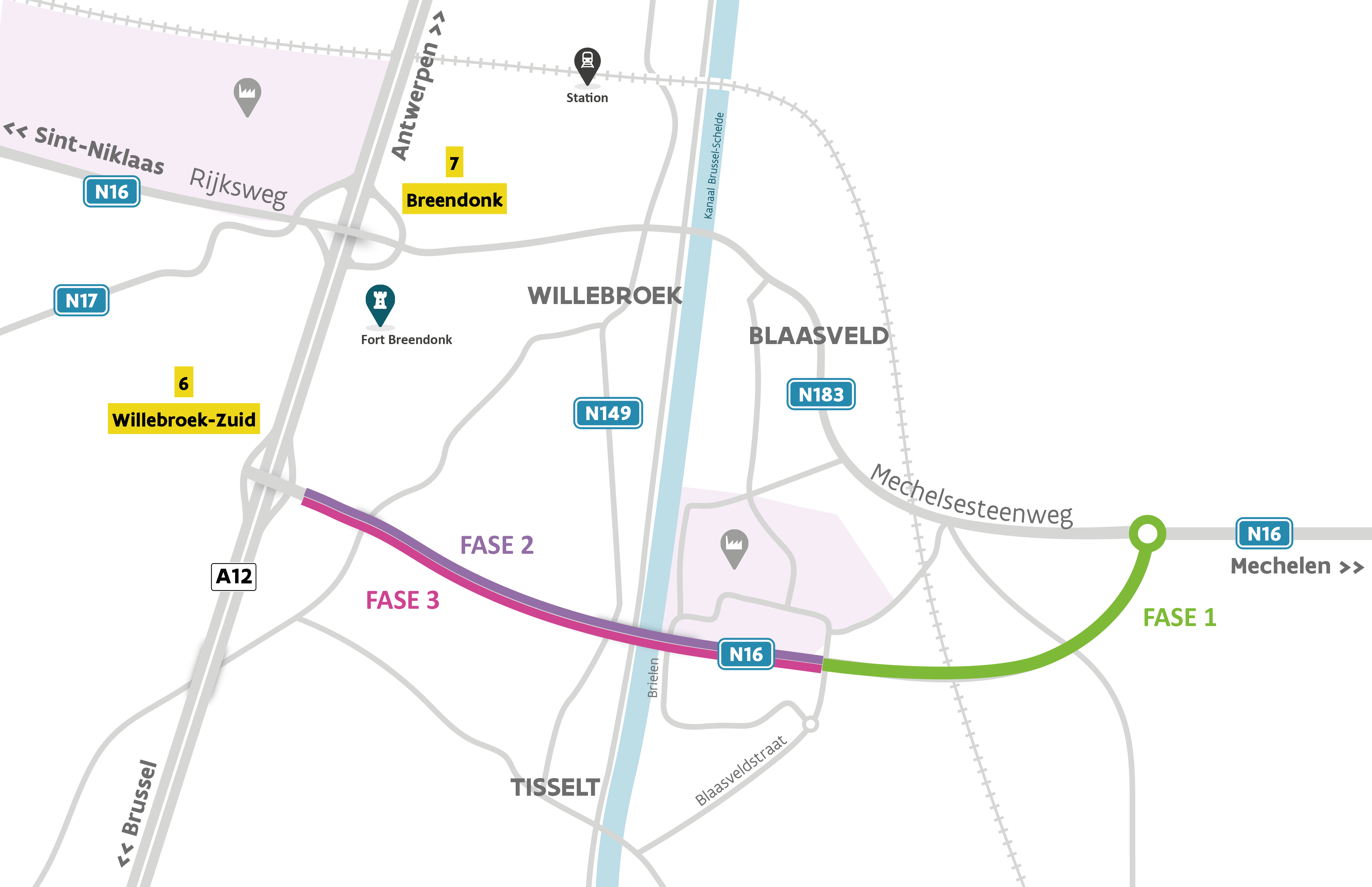 N16 Willebroek_Fasering