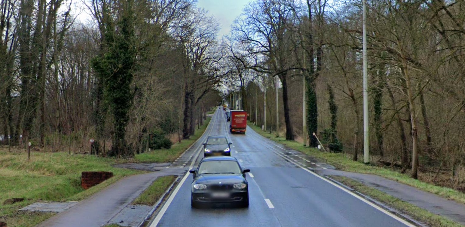 Herinrichting van de Tiensesteenweg (N3) in Lovenjoel start aan de Molenbeek waar de vrijliggende fietspaden eindigen