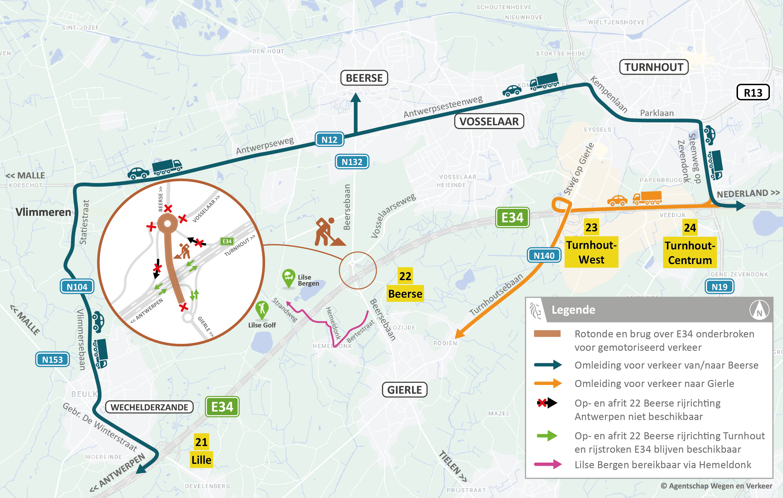 omleidingsplan N132 Beersebaan