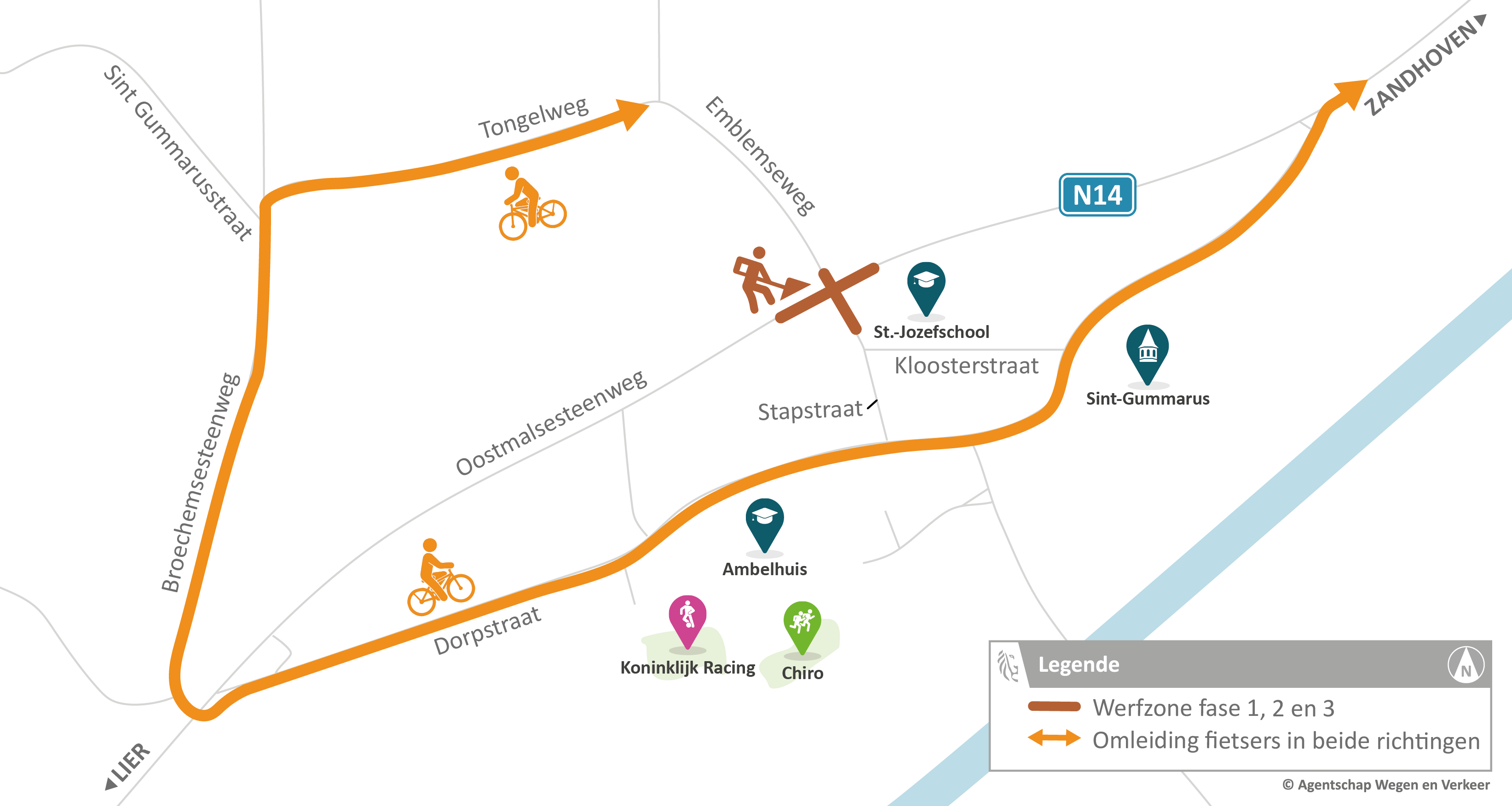 Omleidingsplan fietsers