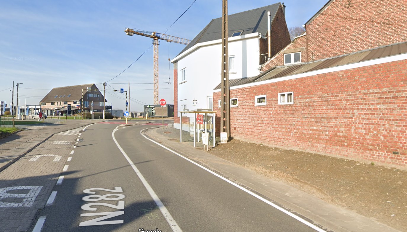 Beeld kruispunt Belle Triene in Gooik VOOR de werken - 2
