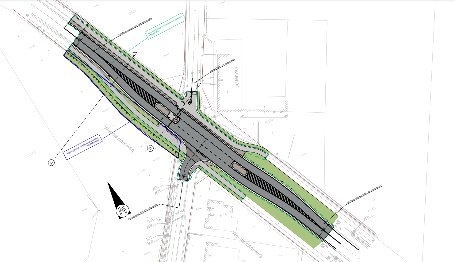 N762 Kinrooi - Weertersteenweg x Jettenweg ontwerp
