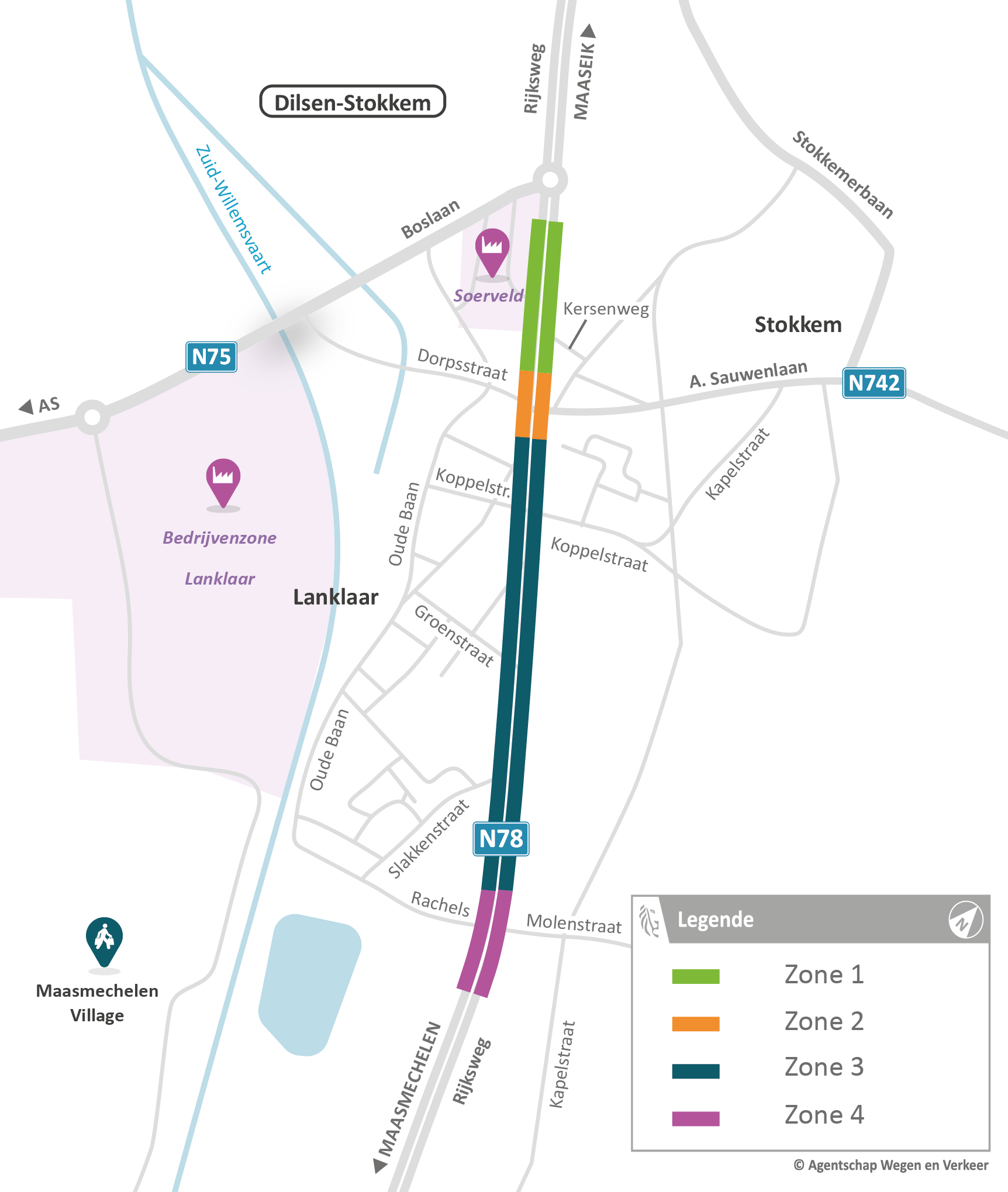 N78 Lanklaar - fasering zones N78 Lanklaar - fasering zones