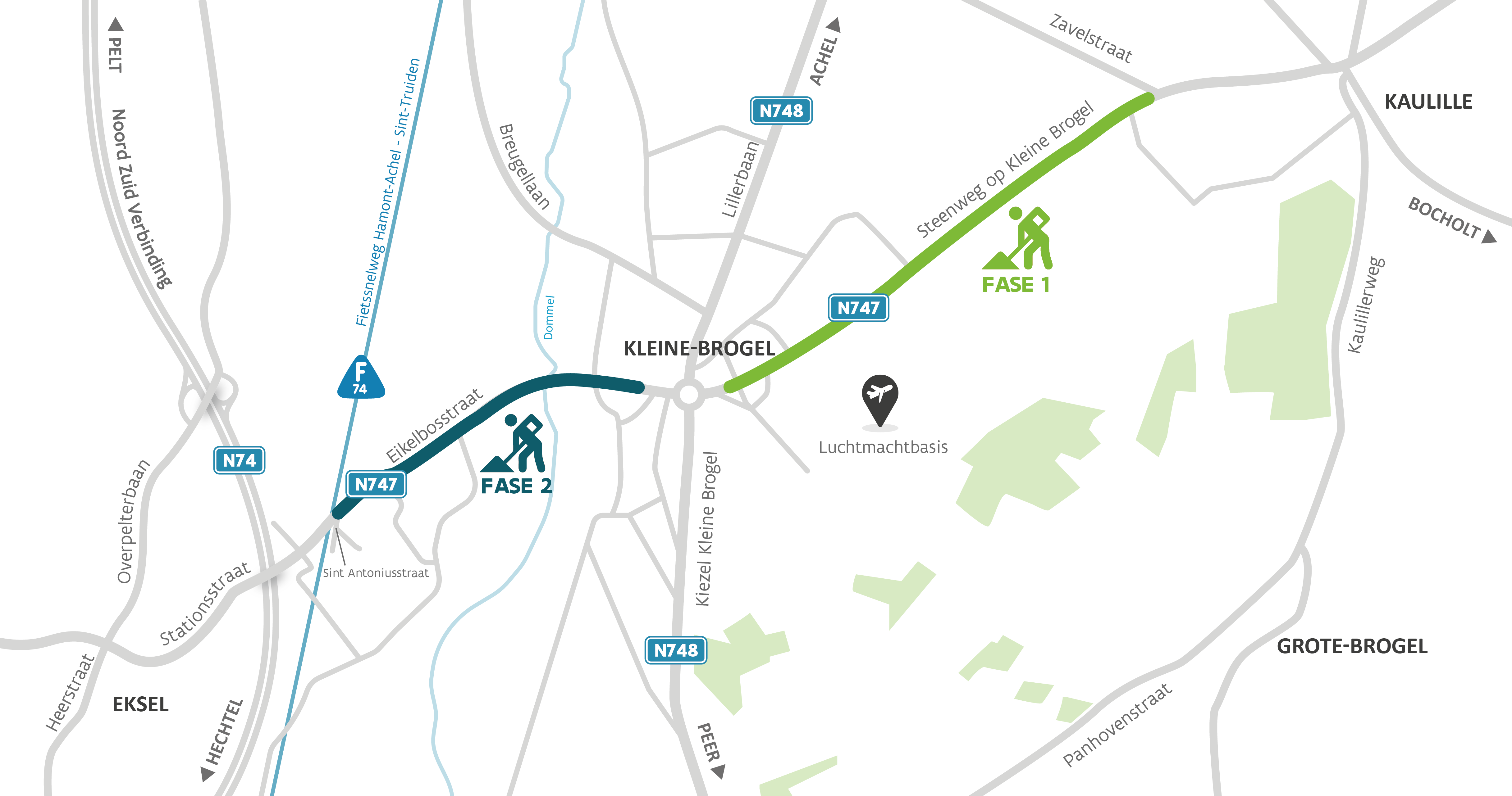 N747 fietspaden situeringsplan N747 fietspaden situeringsplan