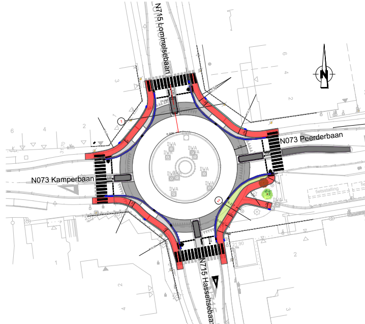 N73 x N715 Hechtel-Eksel - Ontwerp rotonde