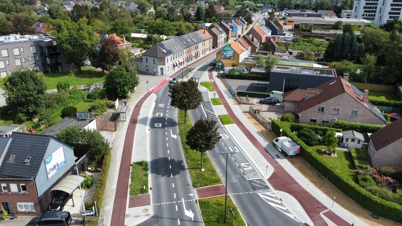 Markeringen_N405 in Aalst