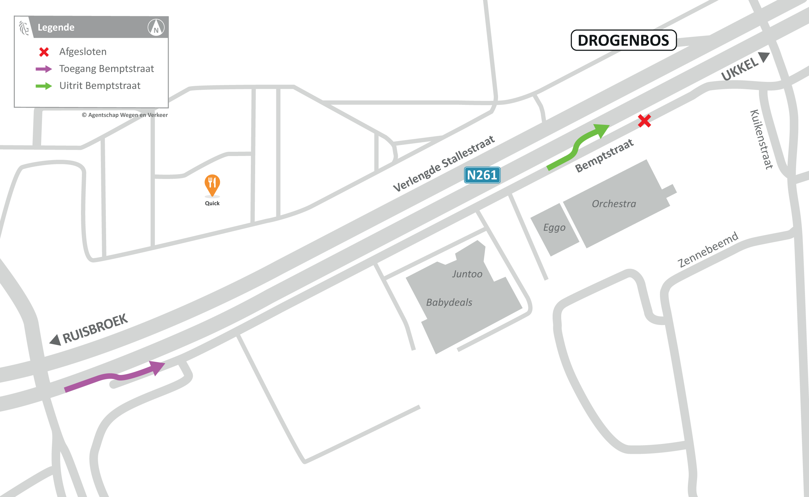 Situatie na de werken in Bemptstraat