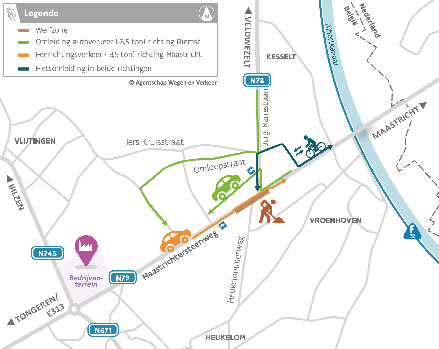 N79 Vroenhoven - omleidingsplan fase 1