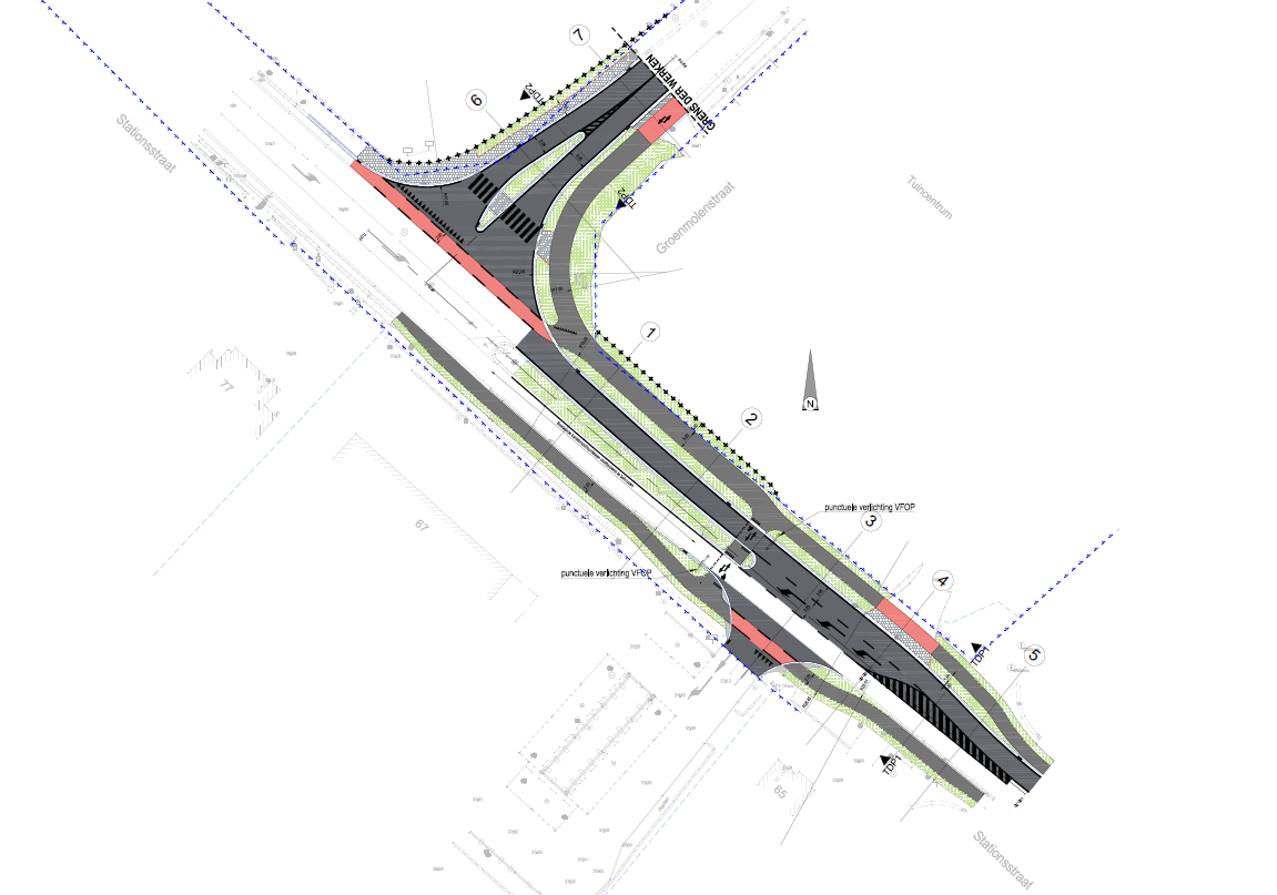 N754 Alken - FOP Groenmolenstraat x Stationsstraat ontwerp