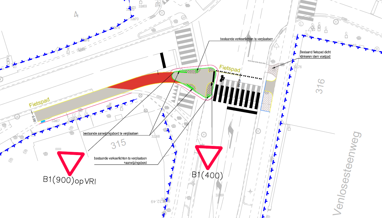 N73 x N78 Kinrooi - Ontwerpplan FOP Venlosesteenweg