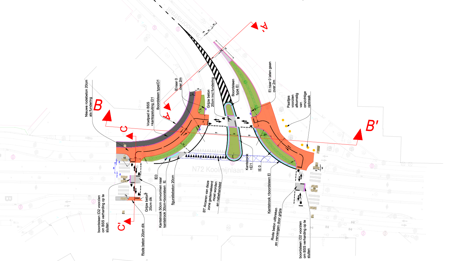 N72 Beringen - Ontwerp Koolmijnlaan x Posthoornstraat 