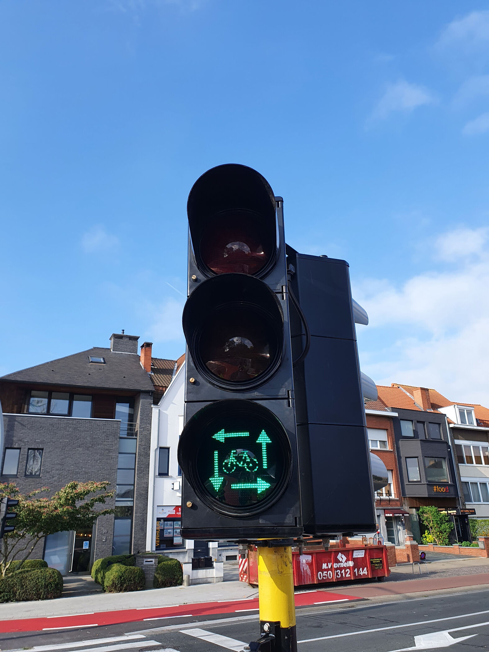Vierkant groen licht voor fietsers