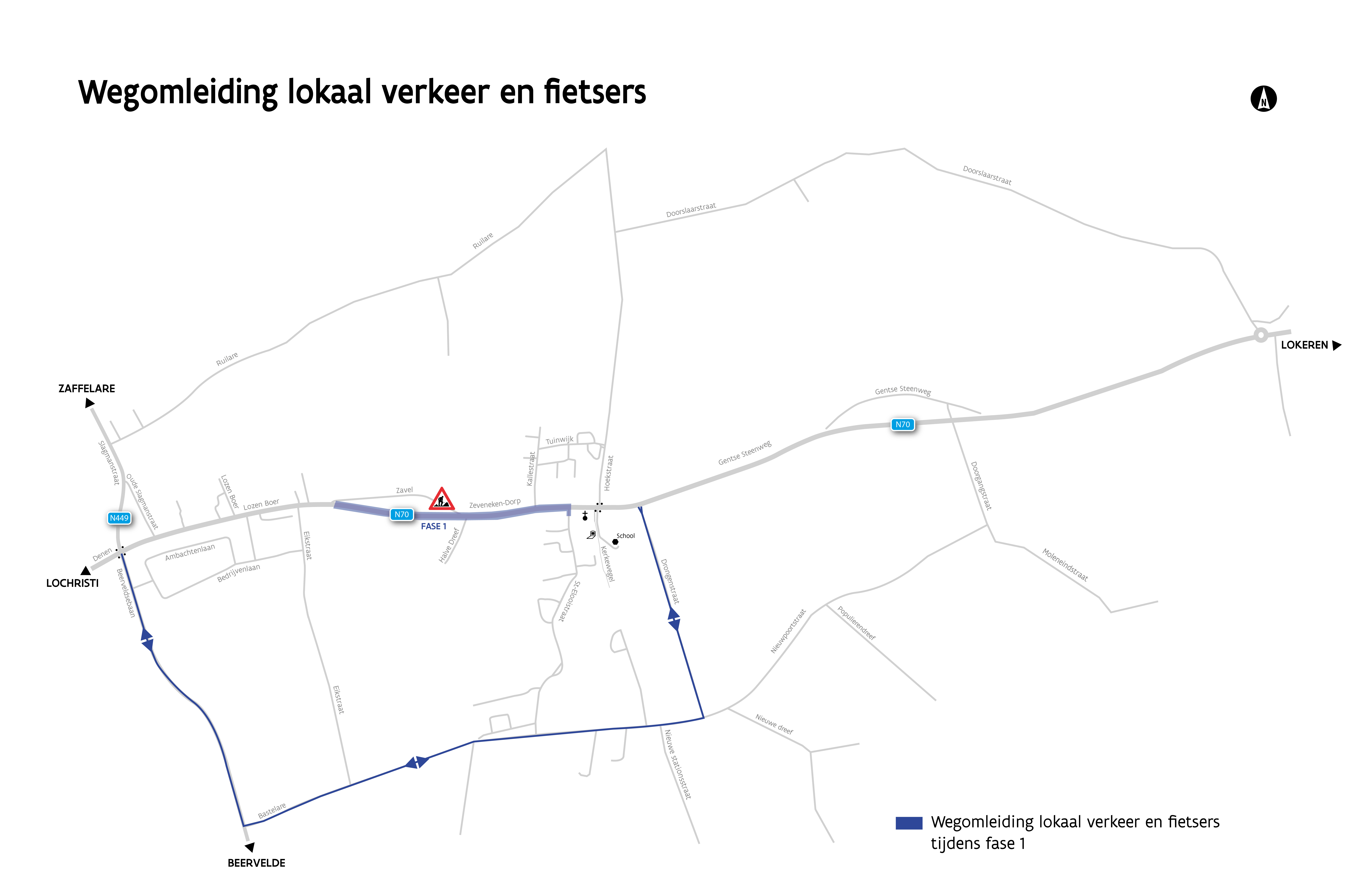 Omleidingsplan - Heraanleg doortocht Zeveneken Omleidingsplan - Heraanleg doortocht Zeveneken