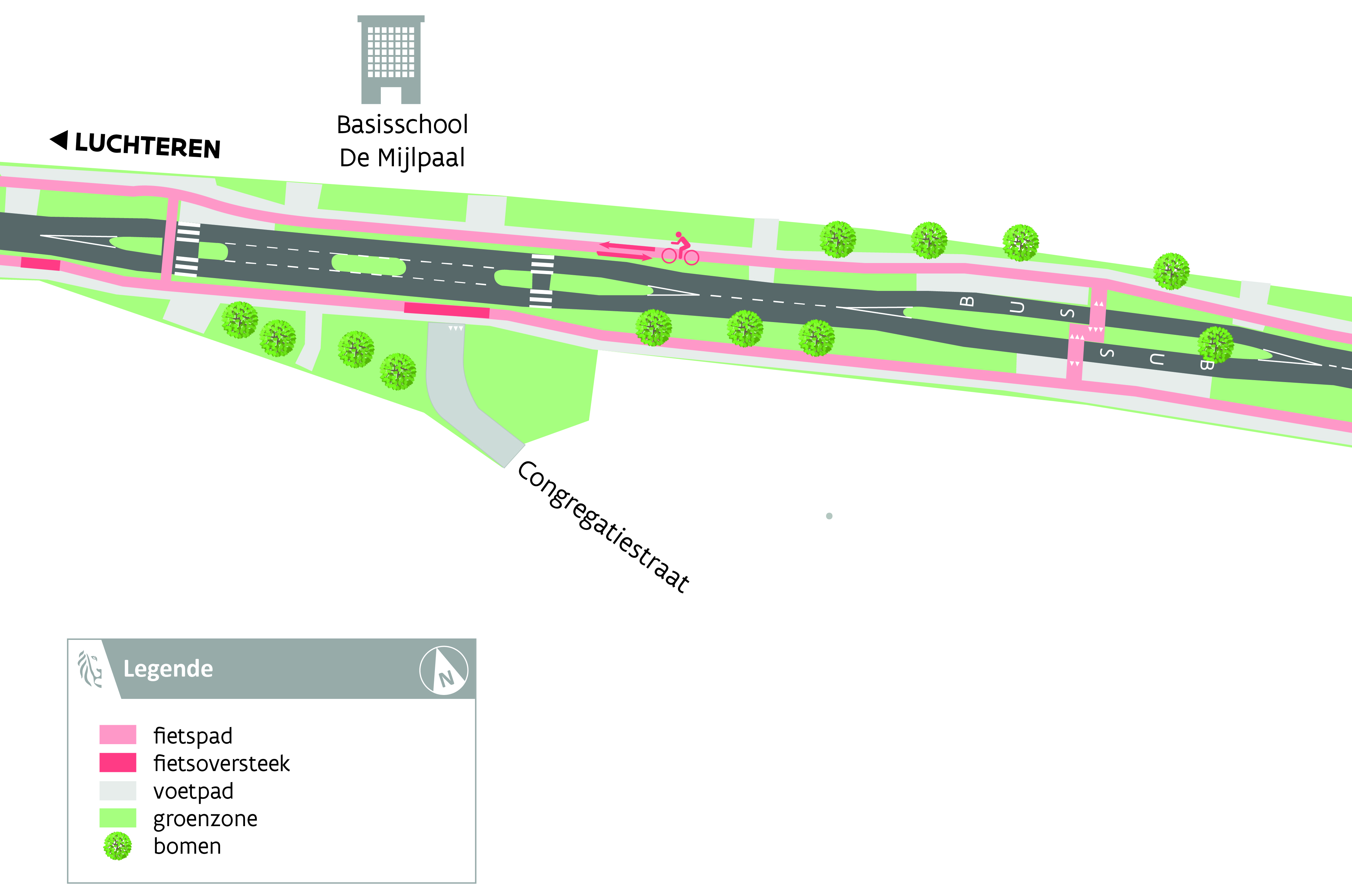 Oversteekplaatsen - basisschool Mijlpaal Oversteekplaatsen - basisschool Mijlpaal