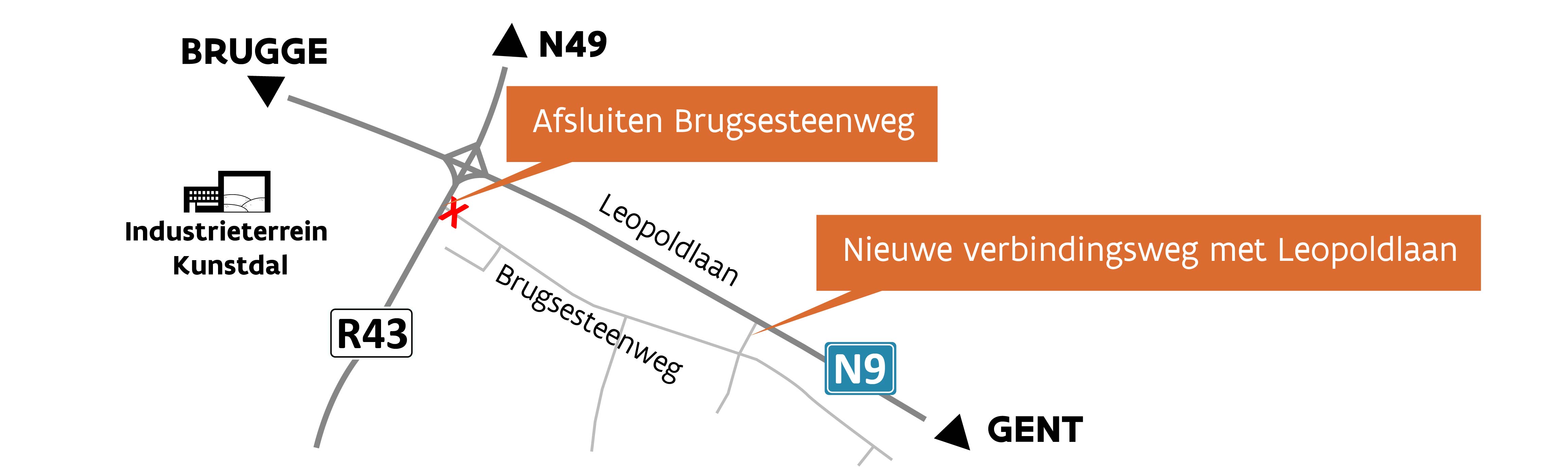 Nieuwe verbindingsweg - N9 Leopoldlaan 