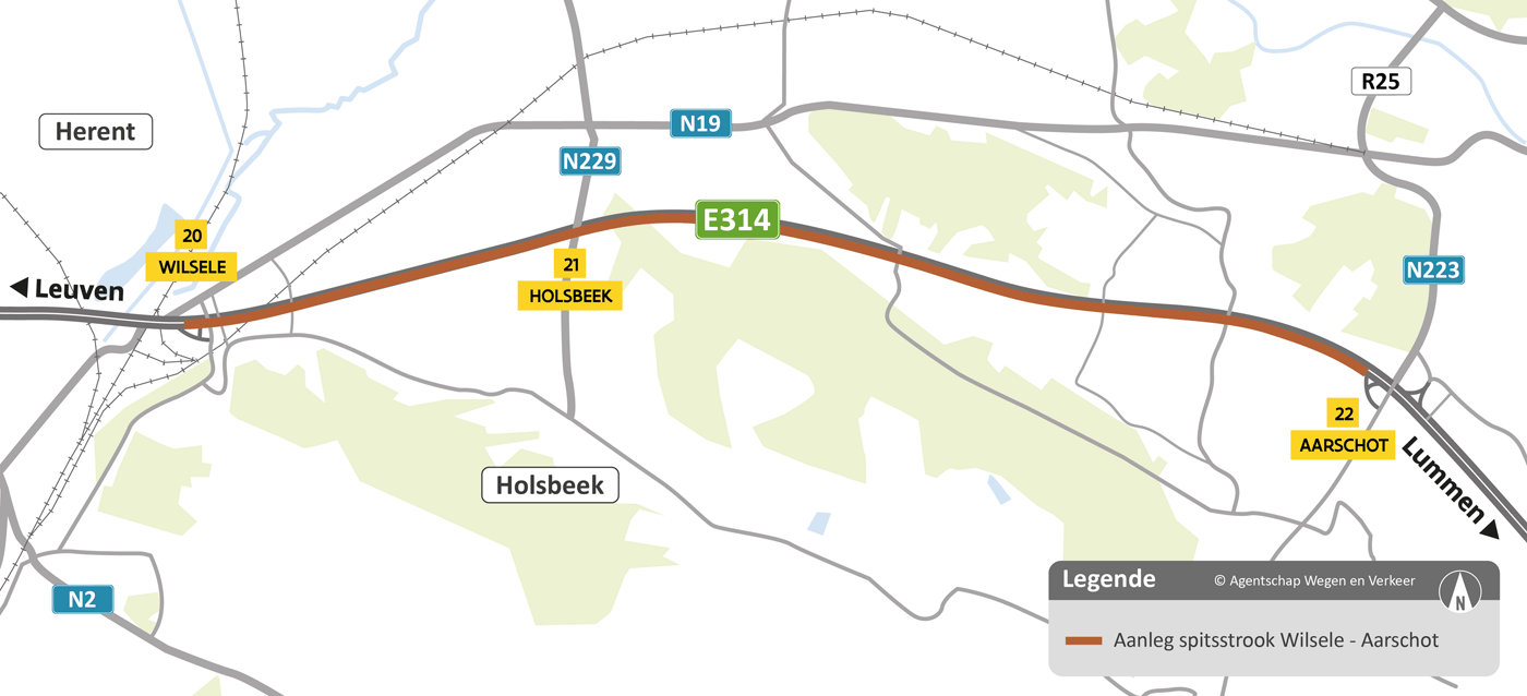 Situeringskaart Spitsstrook Herent Aarschot Leuven Noord Situeringskaart Spitsstrook Herent Aarschot Leuven Noord