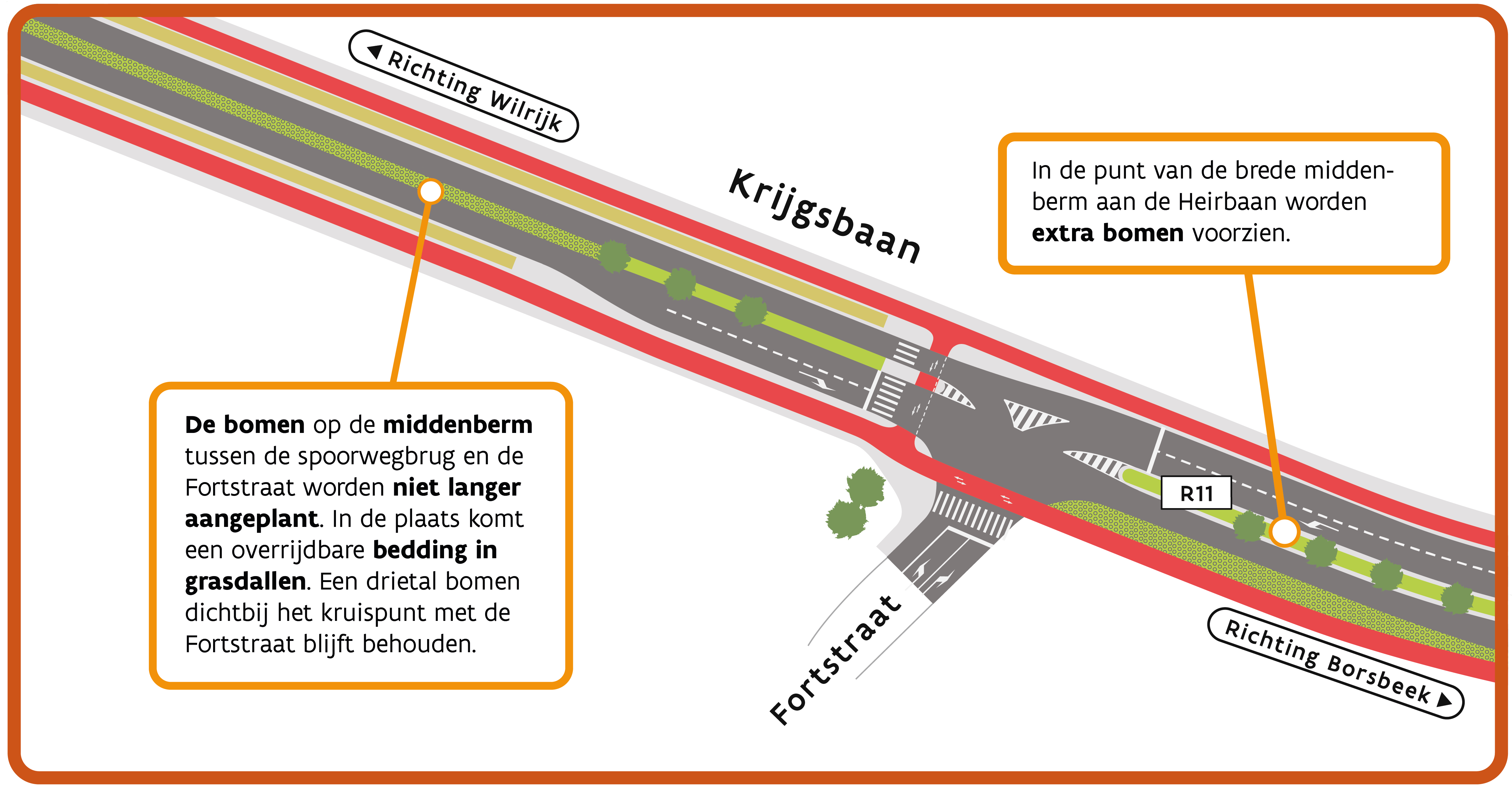 R11 Krijgsbaan - Uitsnede Fortstraat