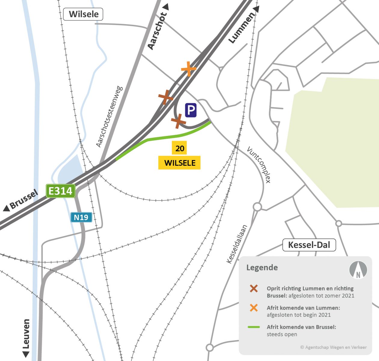 Op- en afrittencomplex Wilsele/Kessel-Lo E314 Op- en afrittencomplex Wilsele/Kessel-Lo E314