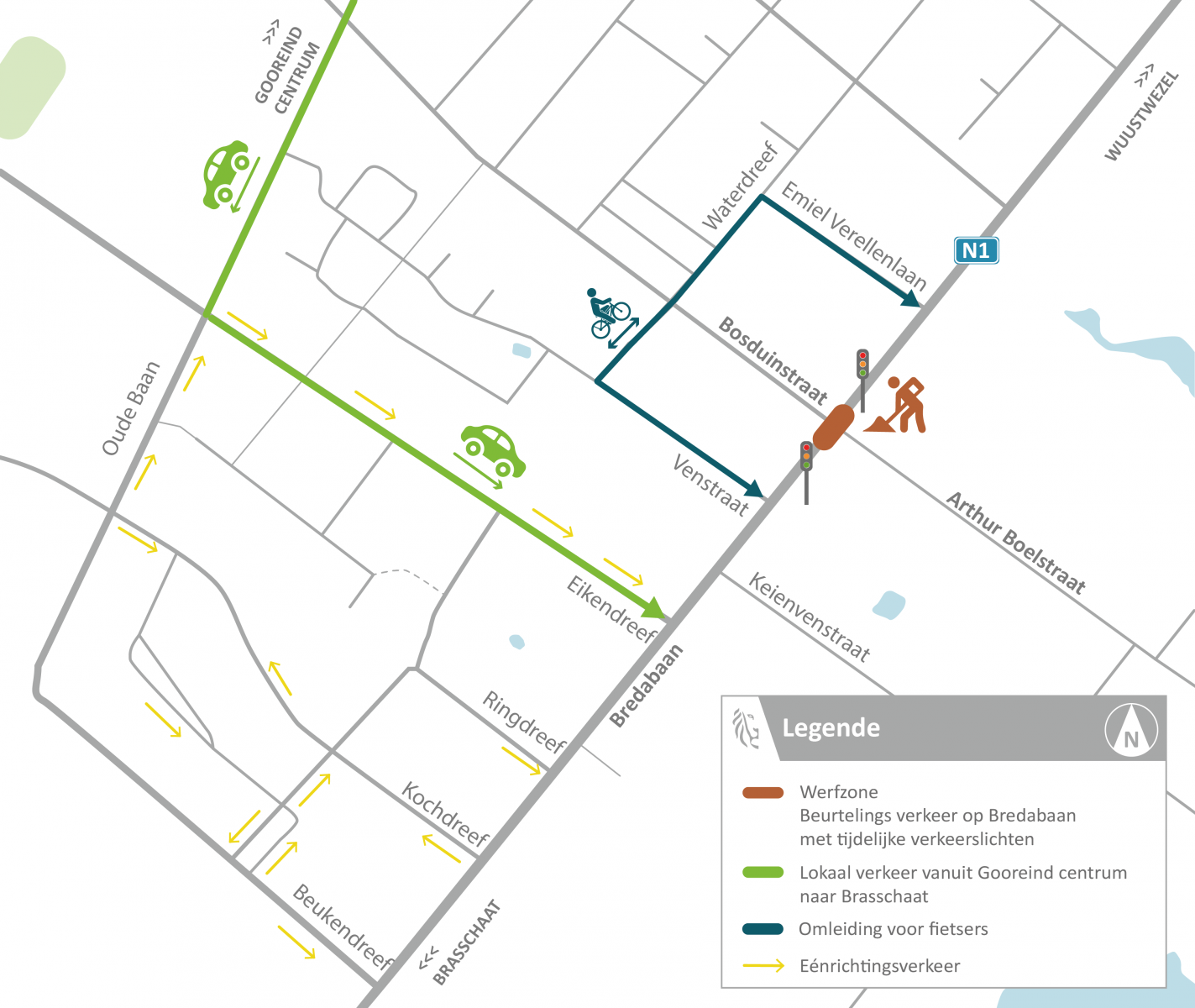 N1 Bredabaan verkeerssituatie Bosduinstraat en Arthur Boelstraat N1 Bredabaan verkeerssituatie Bosduinstraat en Arthur Boelstraat