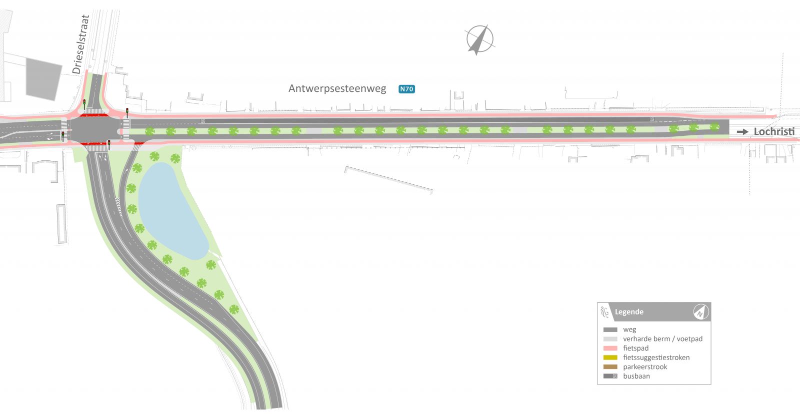 Heraanleg N70 van net voor de Drieselstraat tot grens met Lochristi (deel 2) Heraanleg N70 van net voor de Drieselstraat tot grens met Lochristi (deel 2)