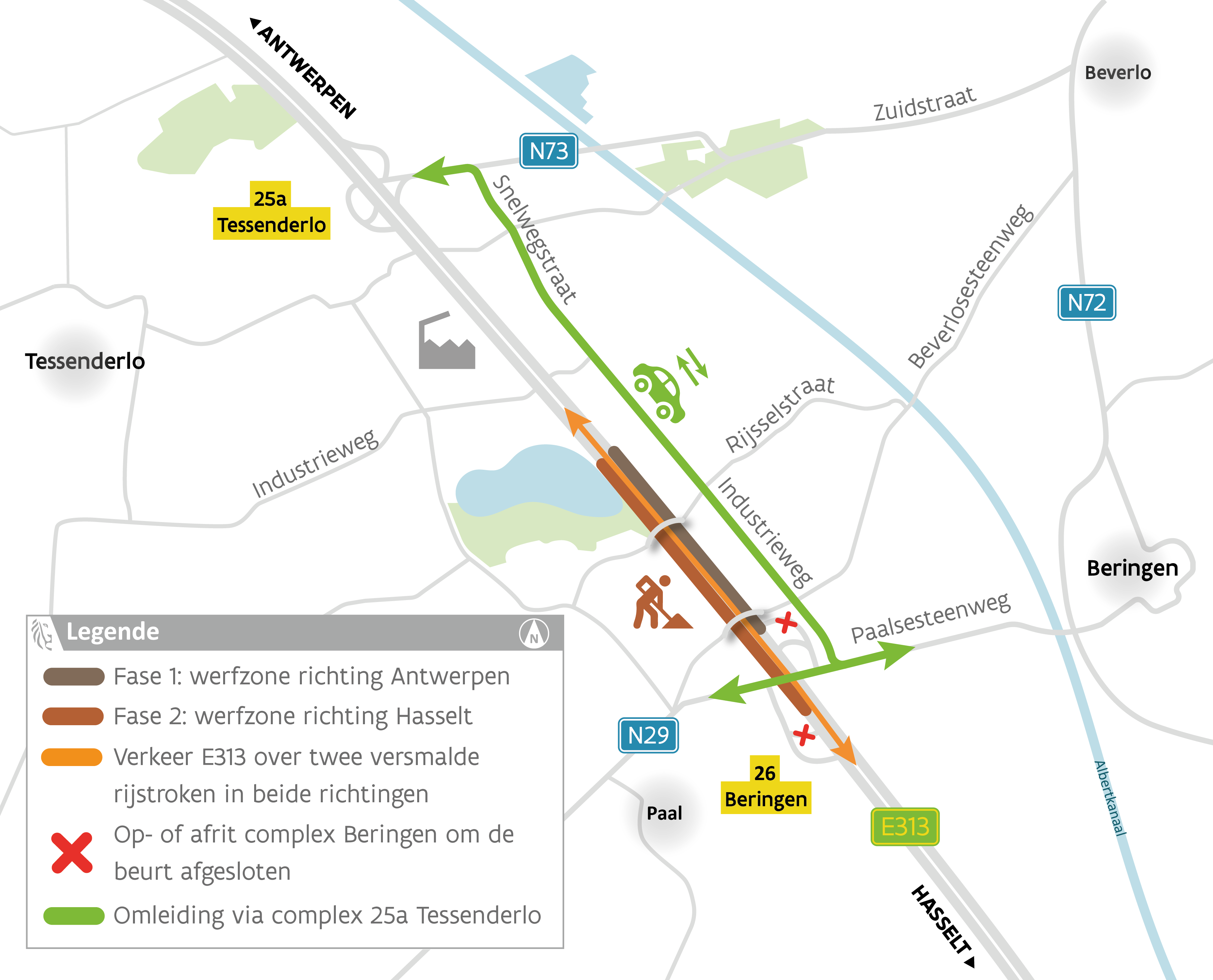 E313 Beringen - fasering & verkeer E313 Beringen - fasering & verkeer