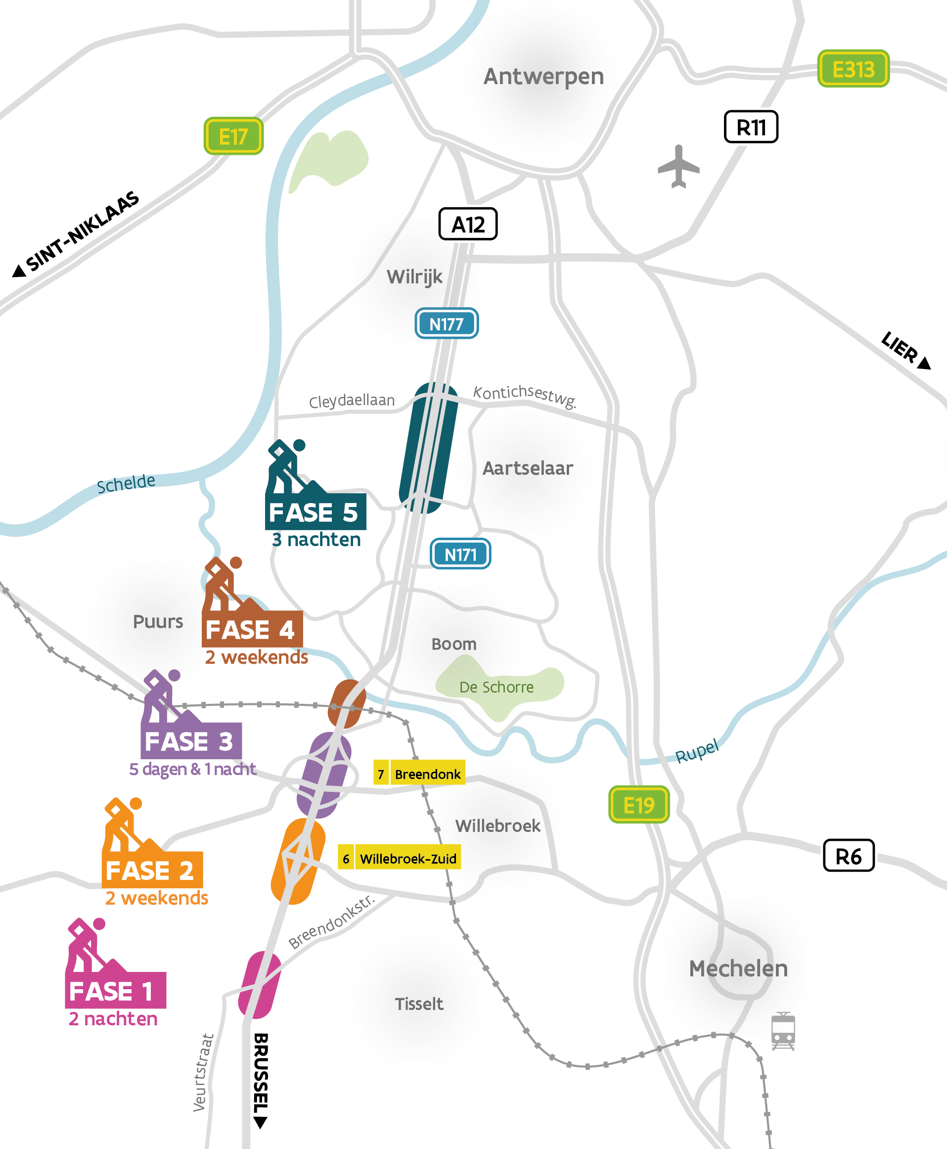 A12 fasering onderhoudswerken A12 fasering onderhoudswerken