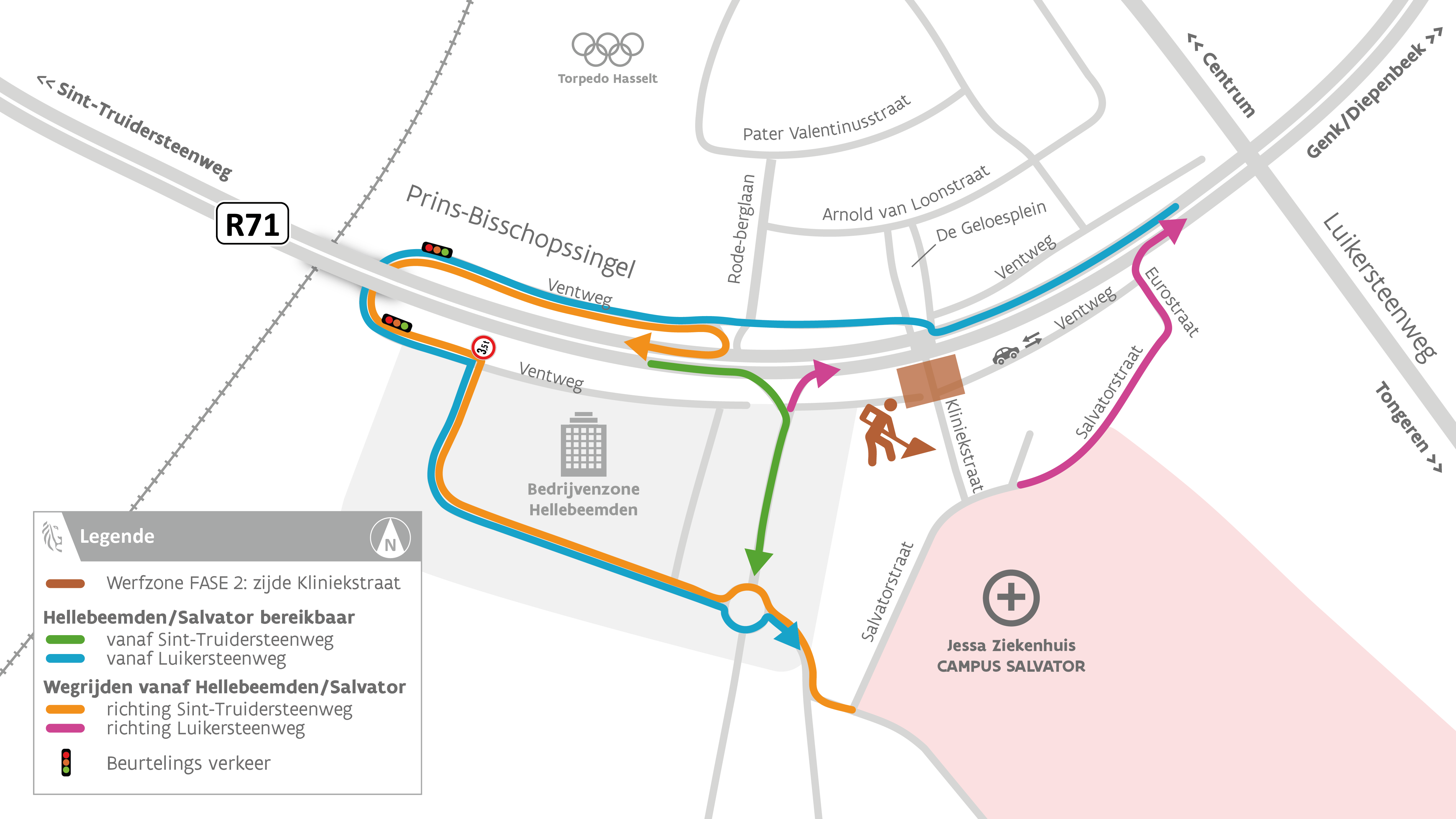 R71xKliniekstraat: omleiding fase 2 V4