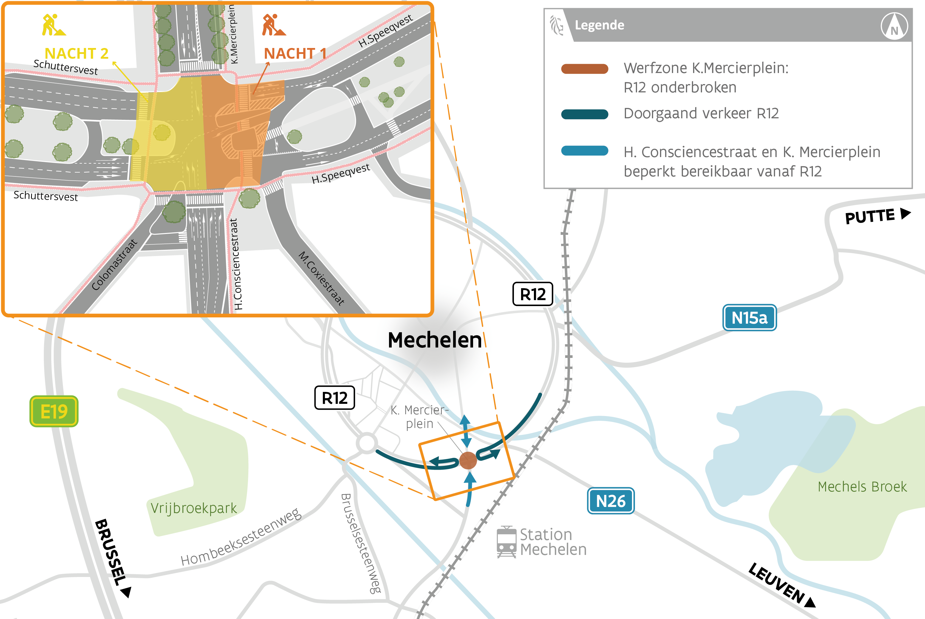 R12 Mechelen_verkeersplan kardinaal Mercierplein