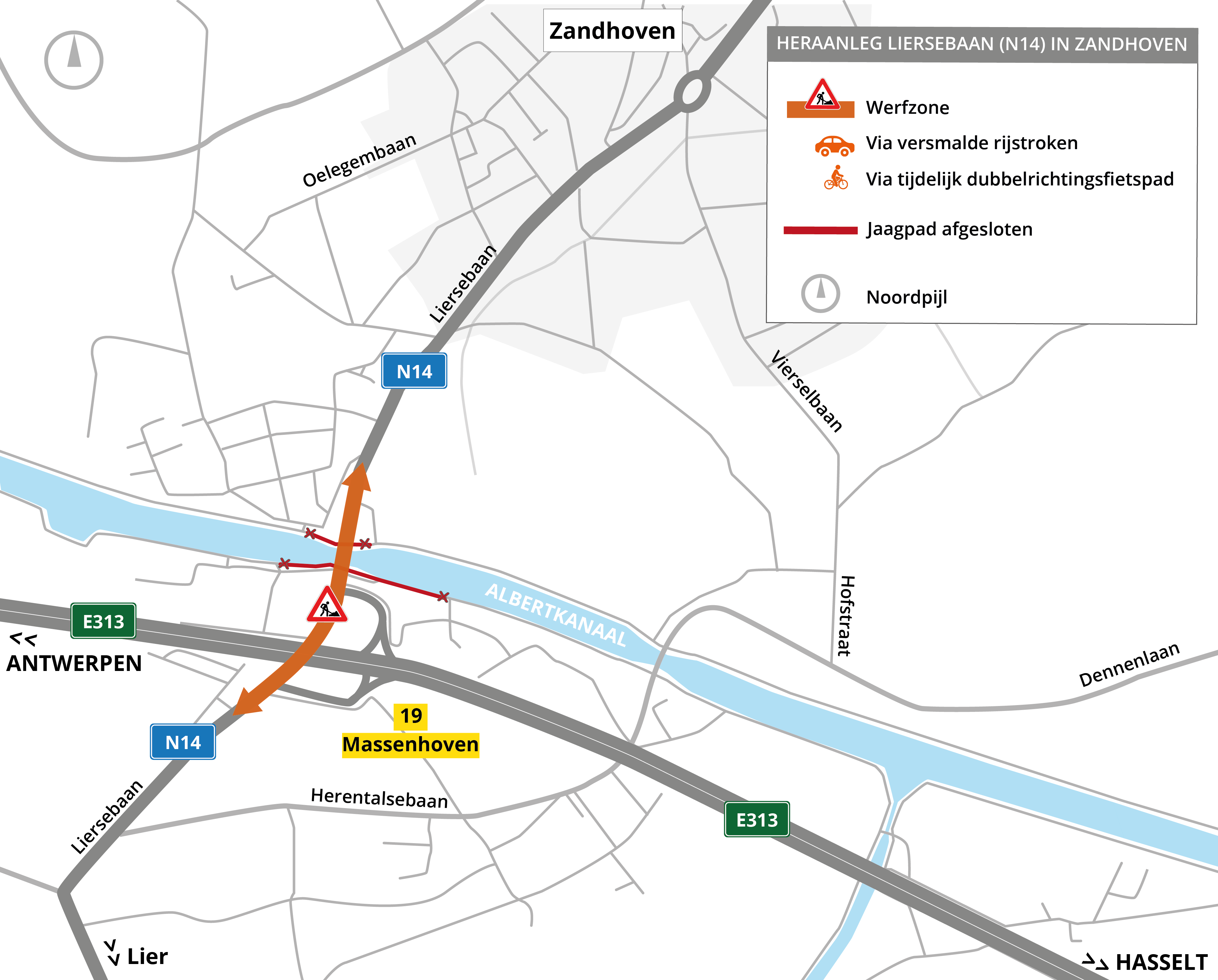 N14 Zandhoven - fietser en auto eind 2020 N14 Zandhoven - fietser en auto eind 2020