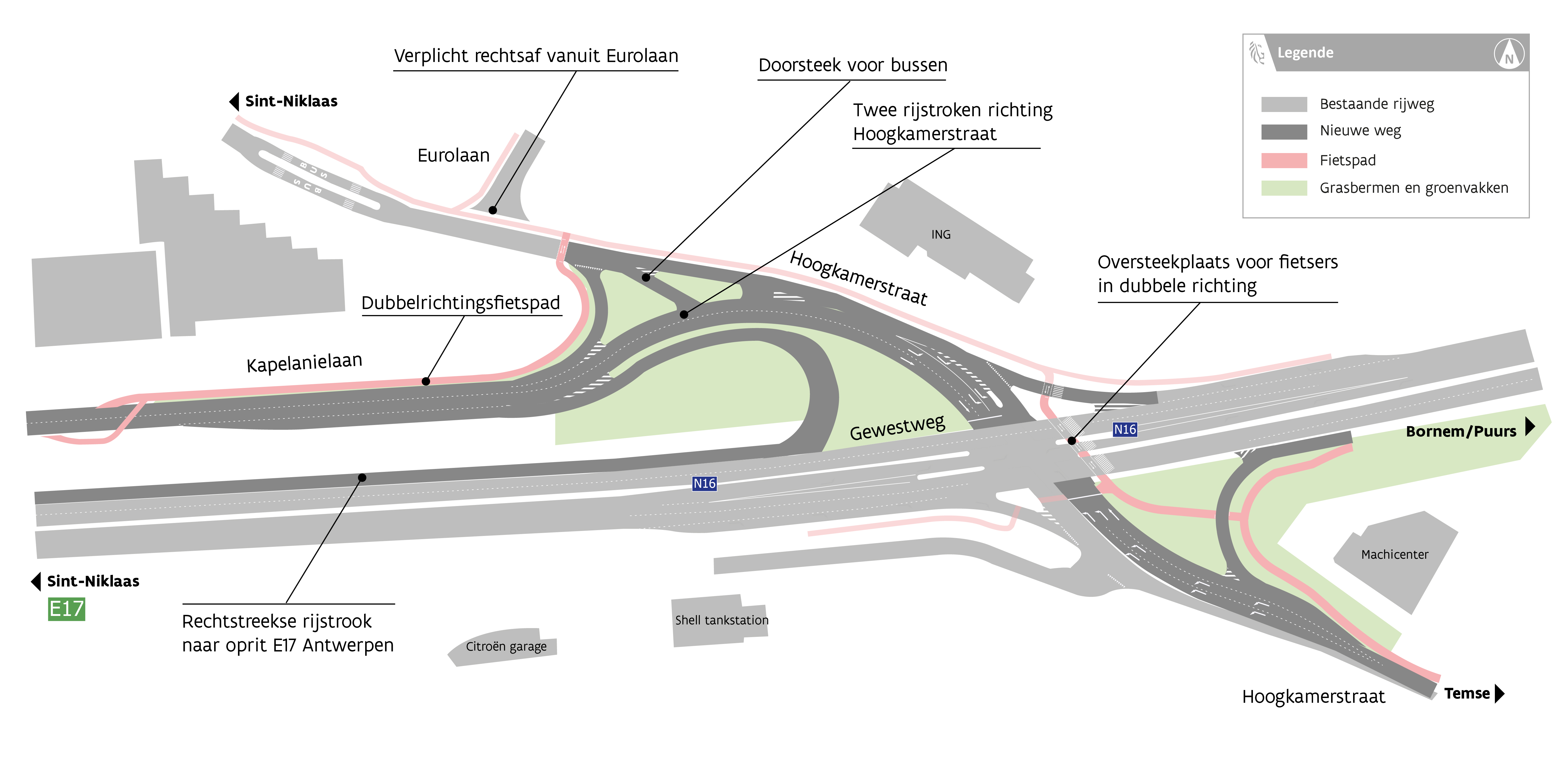 N16 Hoogkamerstraat - ontwerpplan