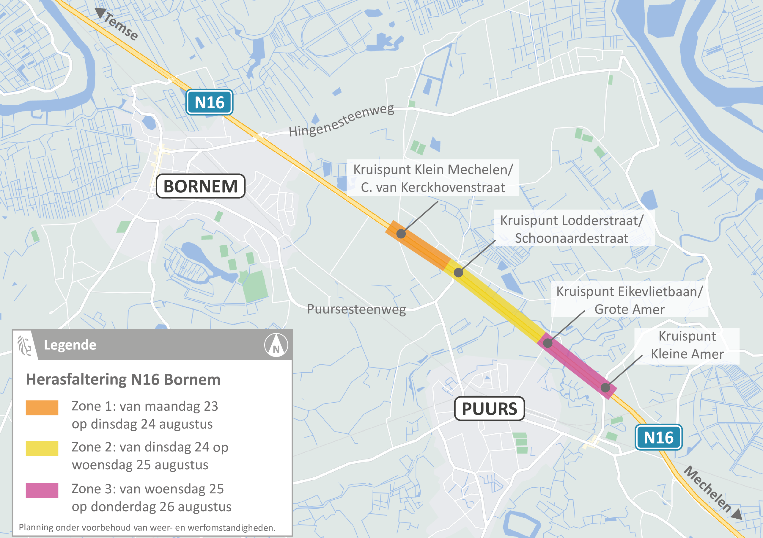 N16 Bornem_fasering