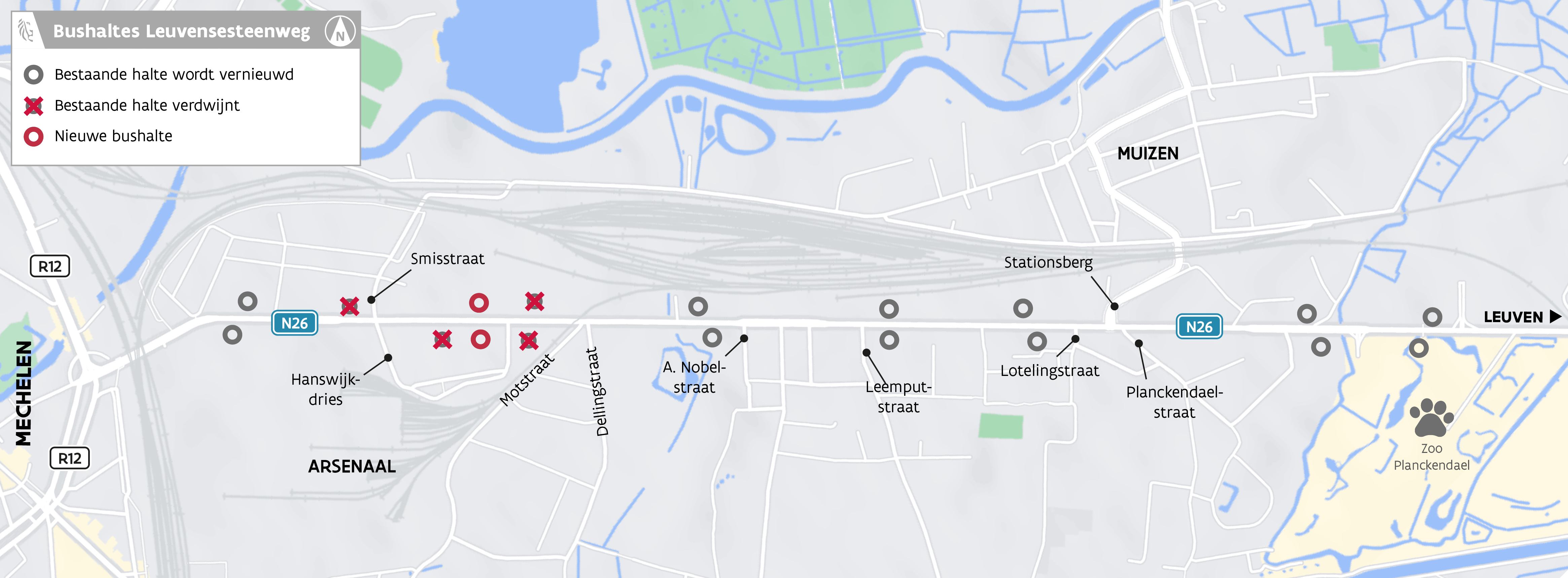 N26 Mechelen_overzicht bushaltes