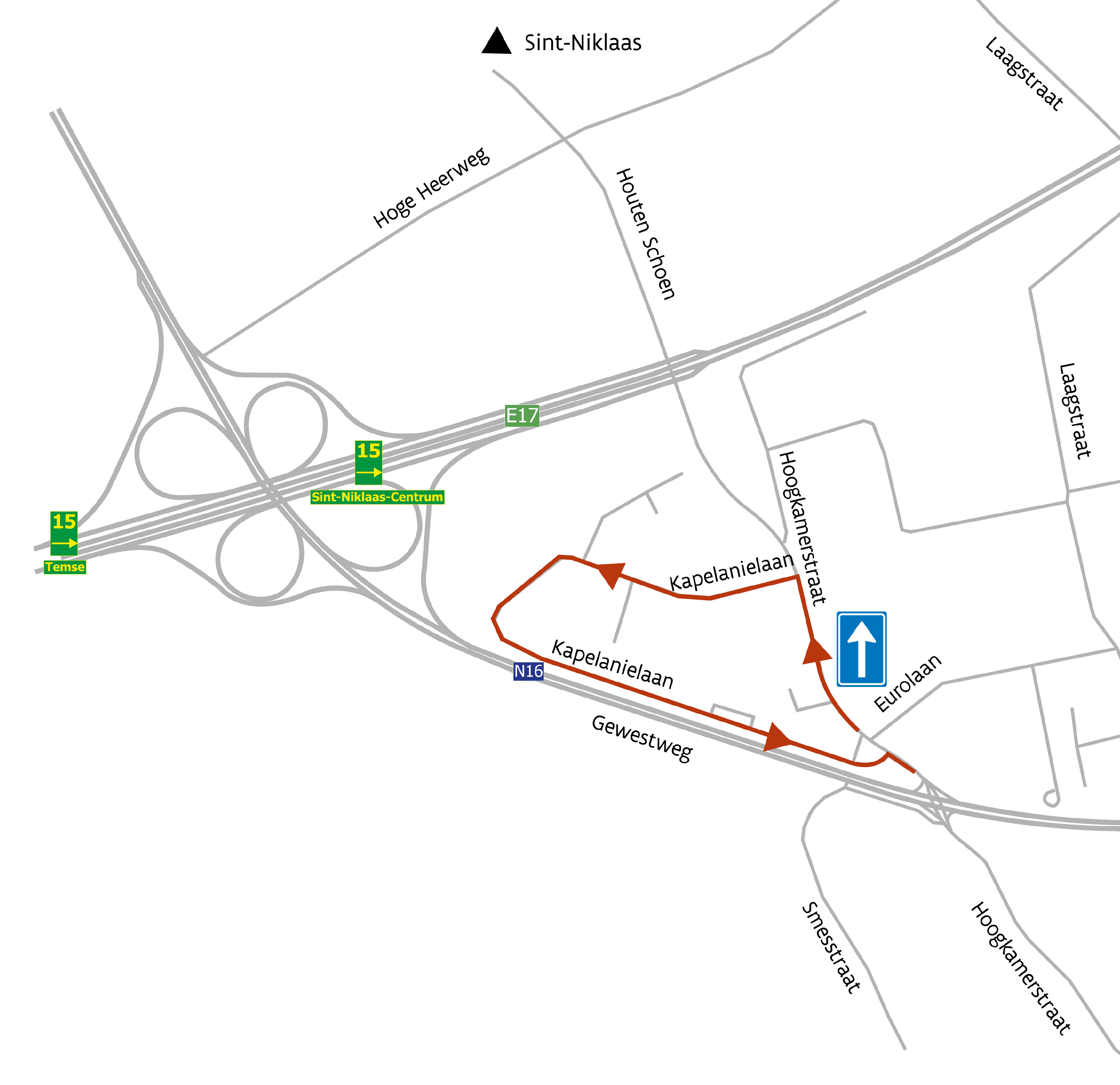 Verandering richting Kapelanielaan in bedrijventerrein TTS