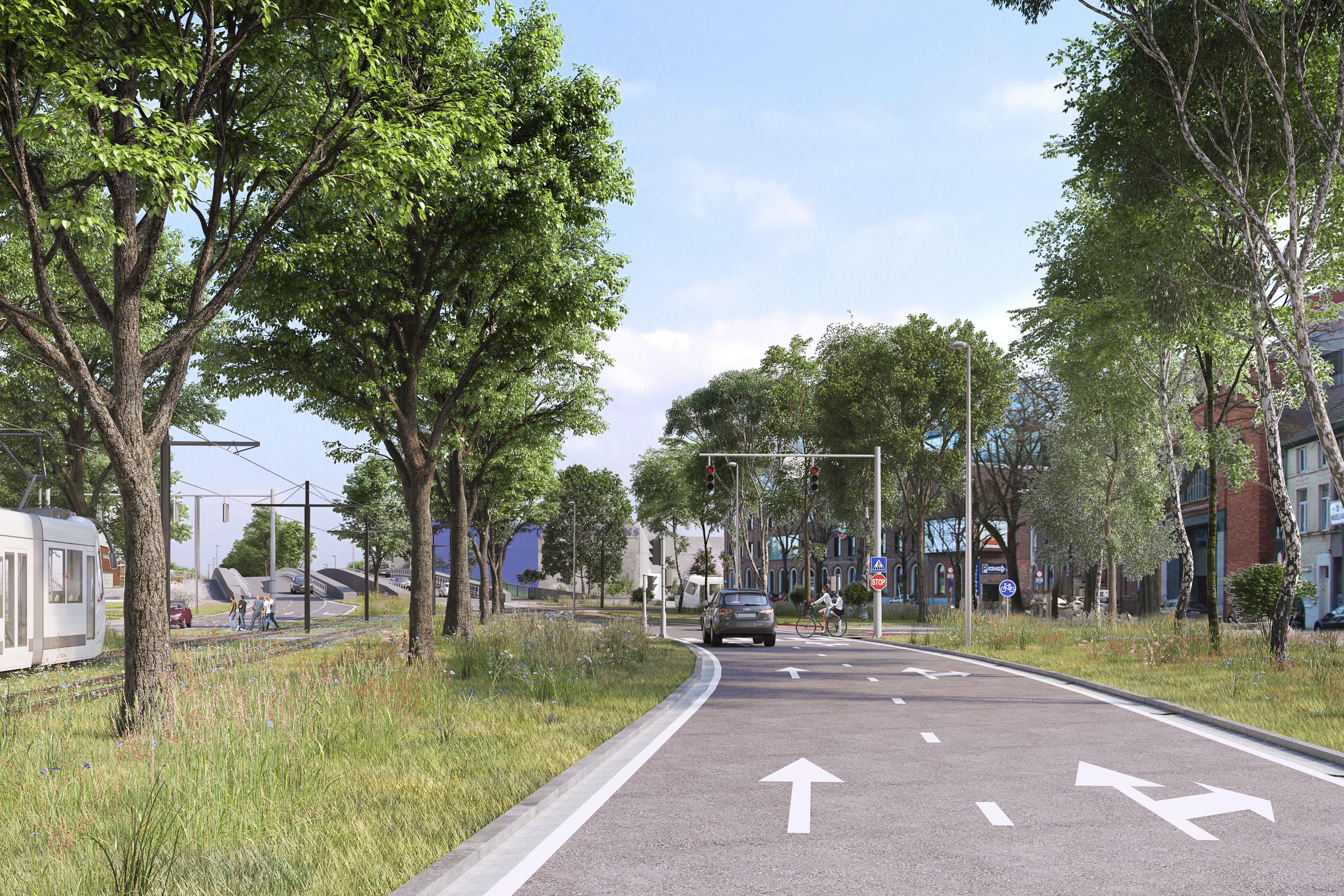 Beeld heraanleg Muidelaan visualisatie Muidelaan