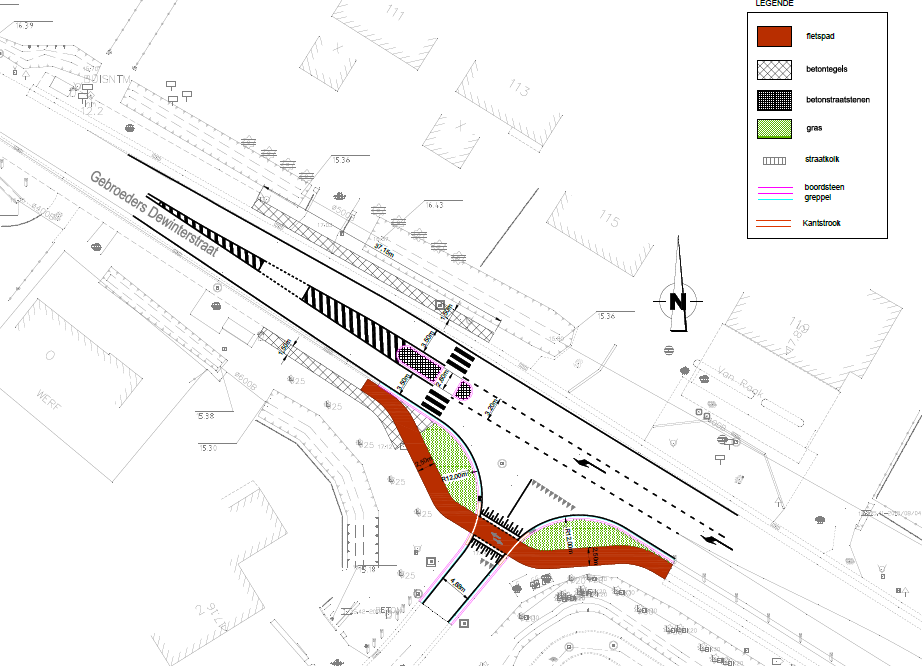 N153 Lille - ontwerp fietsoversteek Moereind