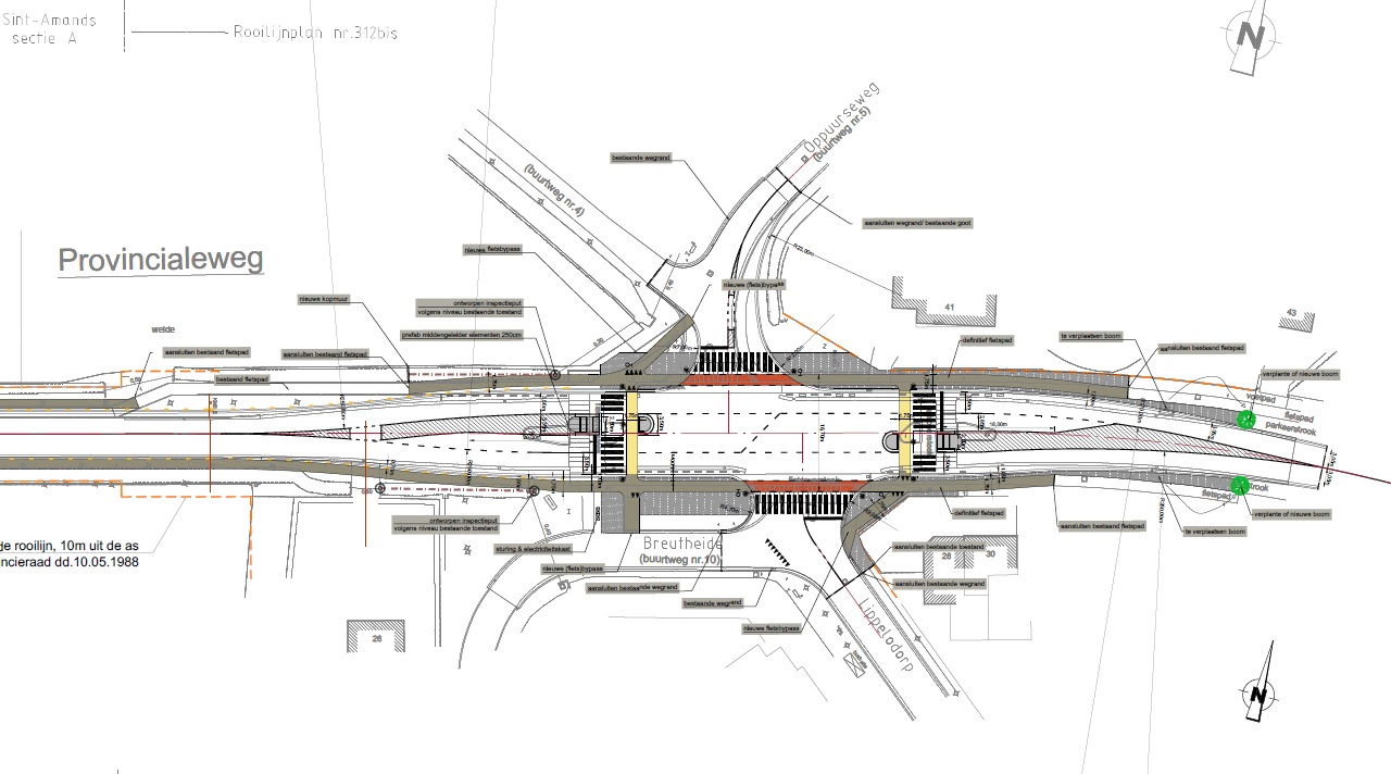 Kruispunt N17 met Oppuurseweg/Lippelodorp
