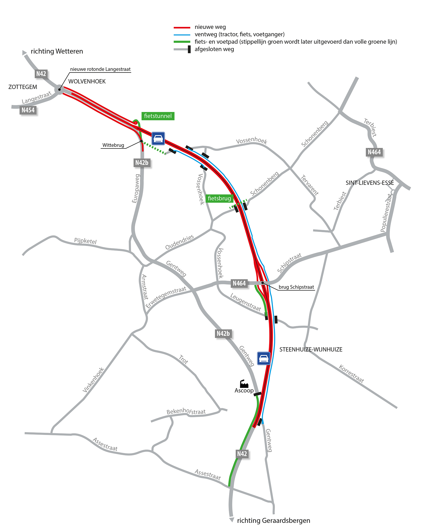 overzicht nieuwe weg N42 overzicht nieuwe weg N42