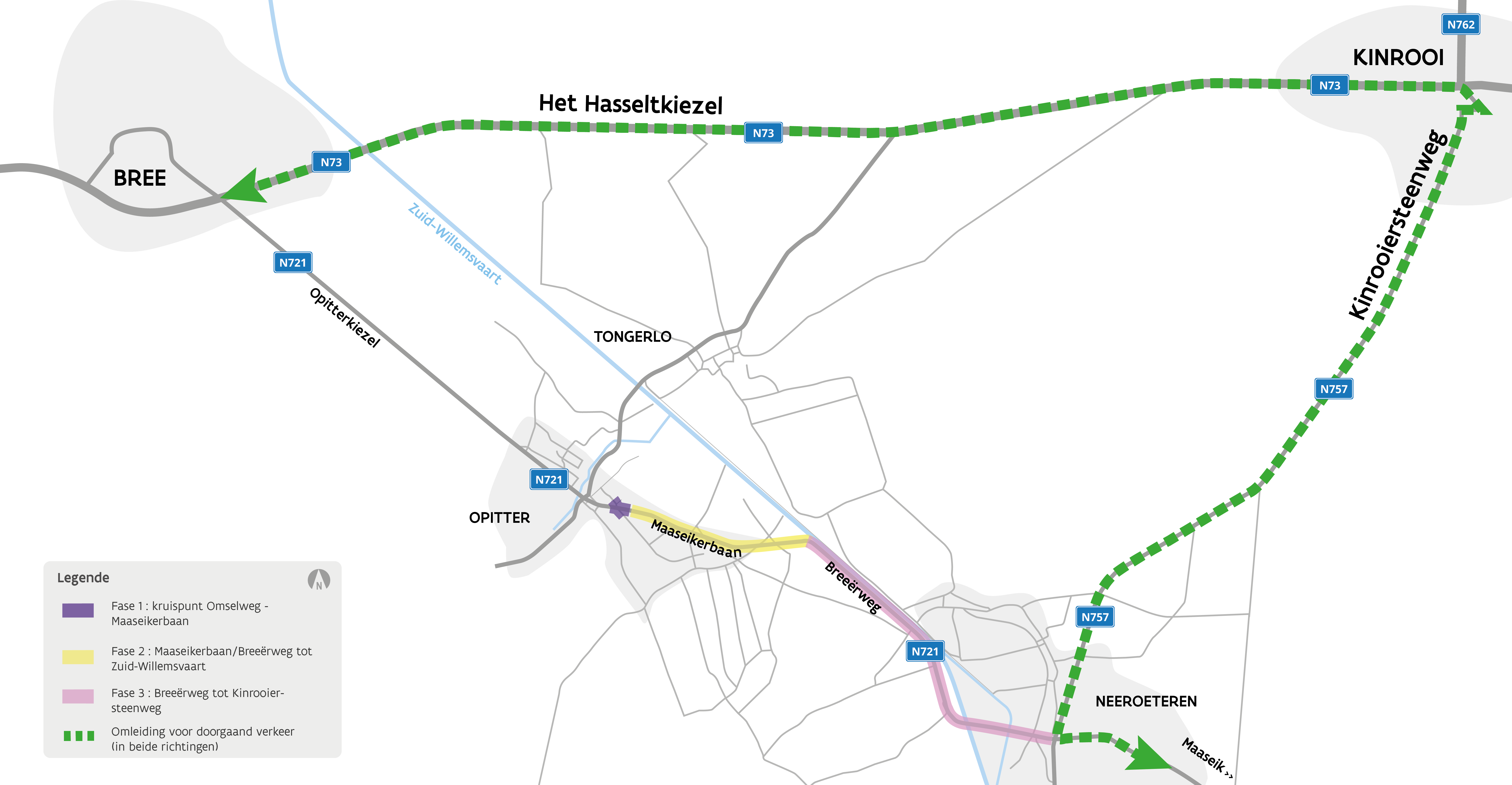 N721 Maaseikerbaan-Breeërweg - Doorgaand verkeer