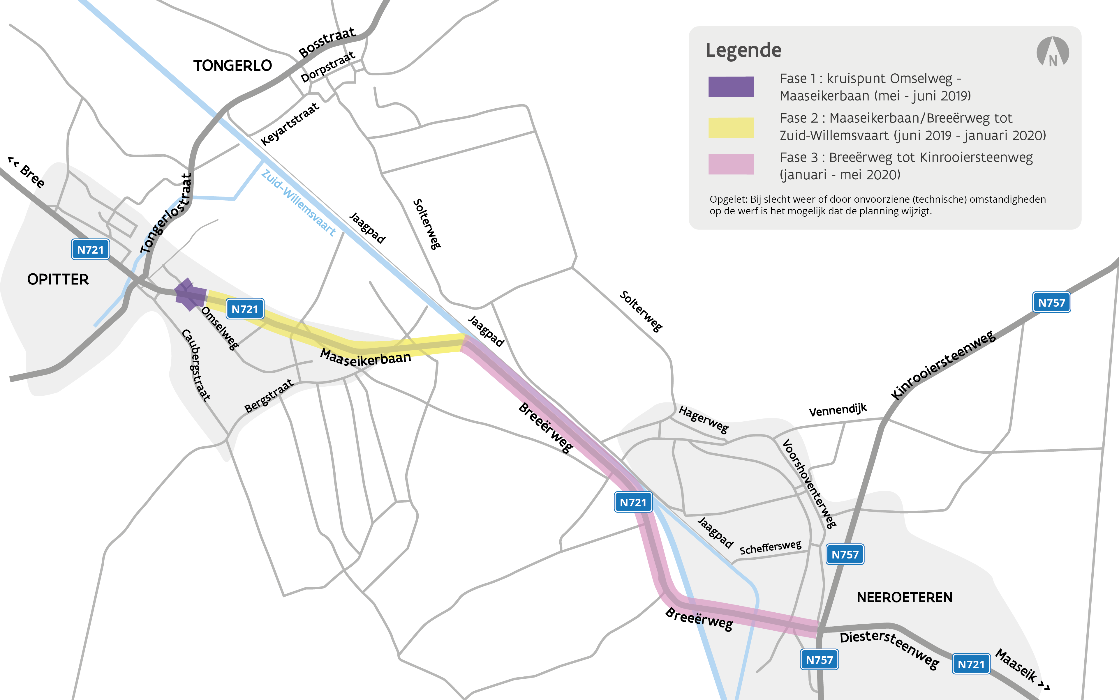 N721 Maaseikerbaan-Breeërweg - Fasering