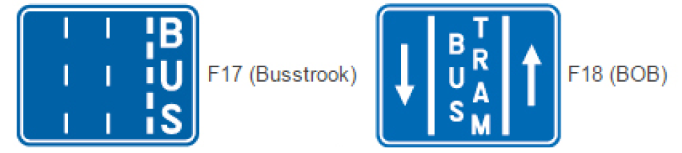 Busstrook en BOB Busstrook en BOB
