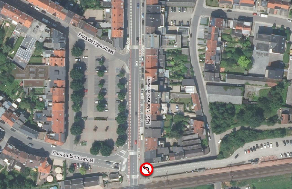 Situering Sint-Lambertusstraat Naamsesteenweg Leuven