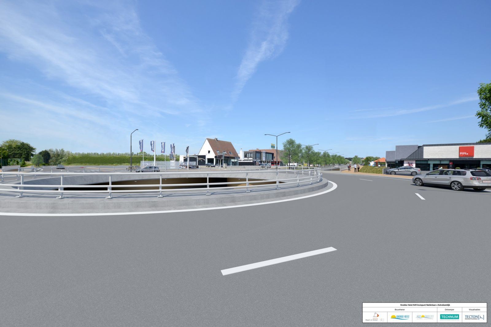 Start heraanleg kruispunt N49-Kalvekeetdijk in Knokke-Heist
