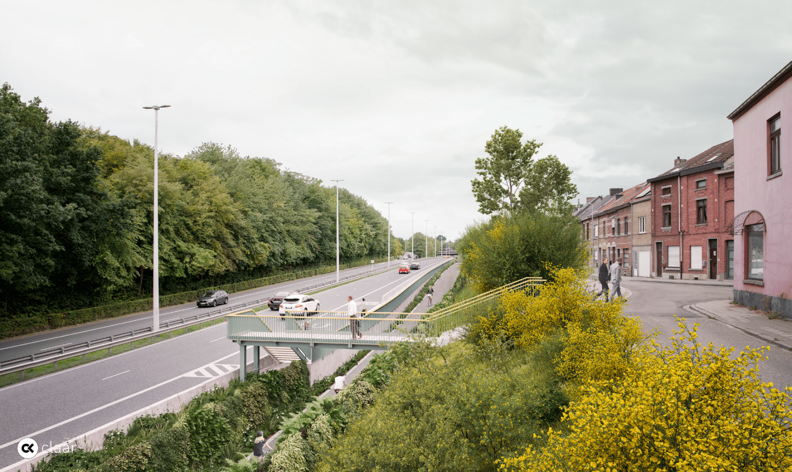 Visualisatie voetgangersbrug Stad Leuven Lüdenscheid