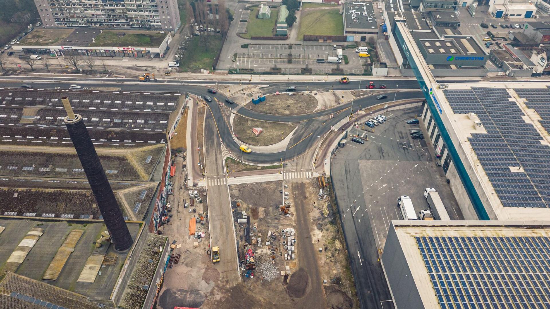 Bouw Verapazbrug (zicht op nieuw verkeersplein in Afrikalaan) - foto 2