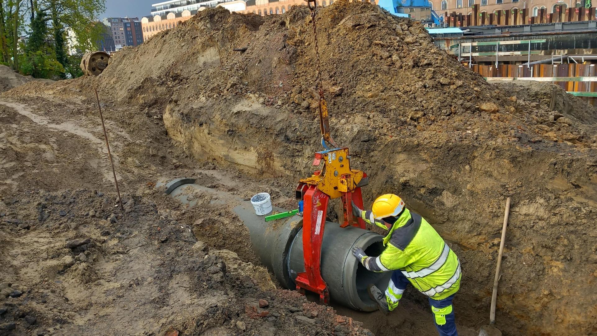 Bouw Verapazbrug (aanleg gescheiden rioleringsstelsel – zijde Koopvaardijlaan)