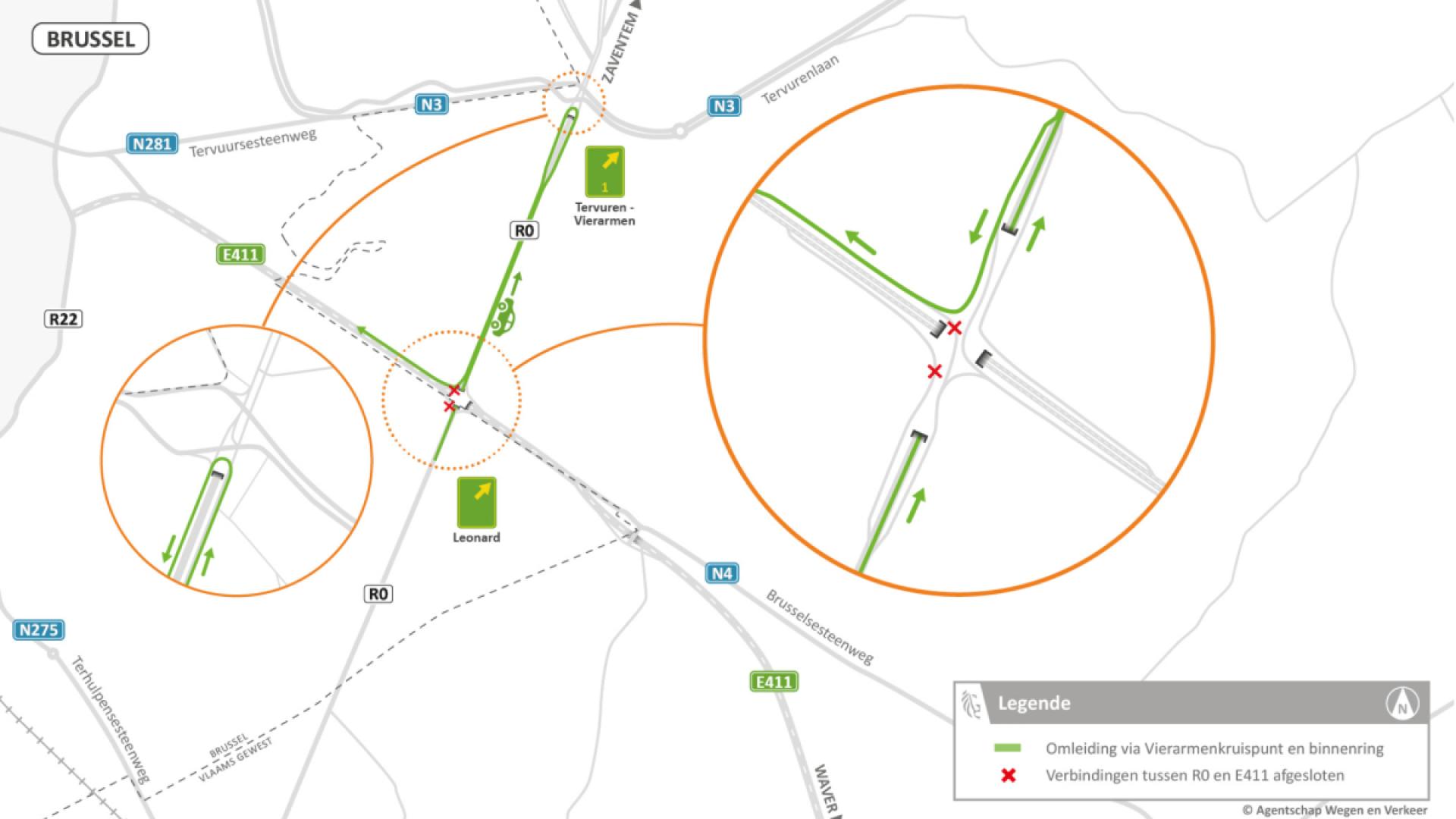Vanaf 5 augustus twee weken ernstige hinder op Brusselse buitenring