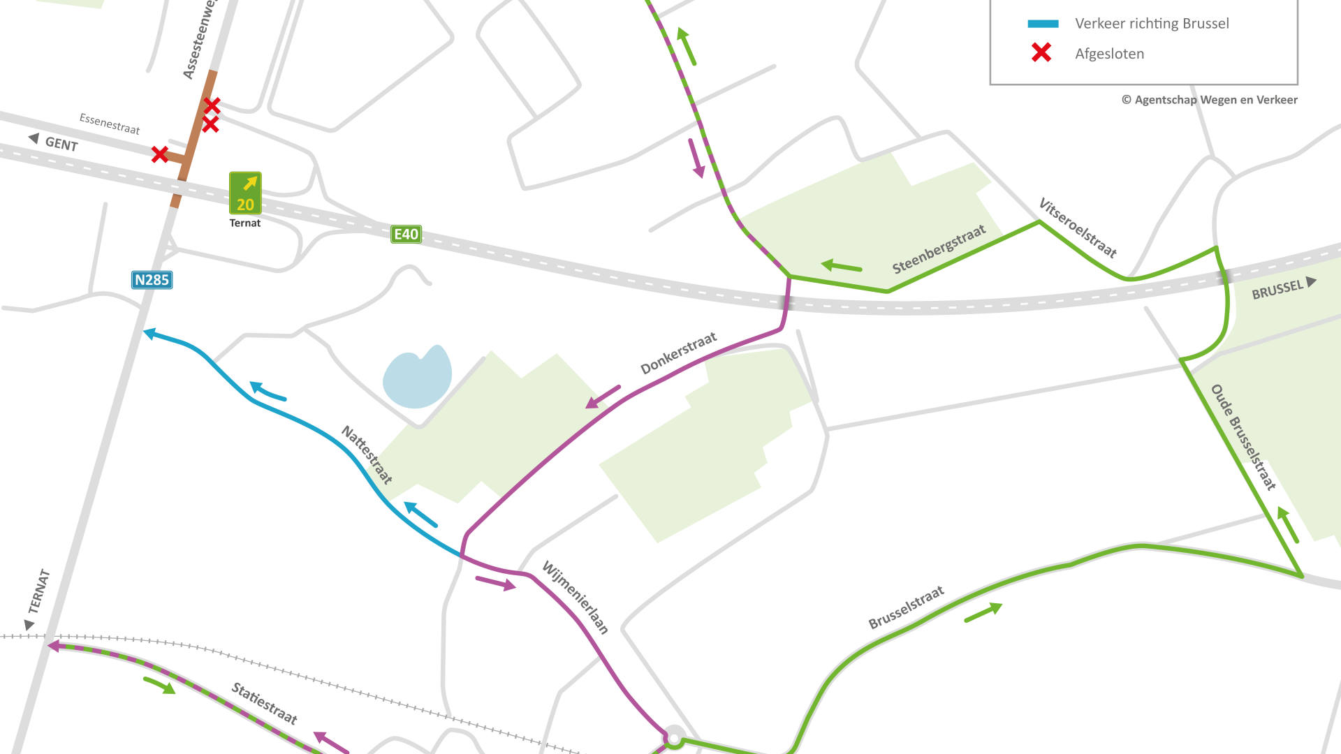 Omleiding Assesteenweg Ternat