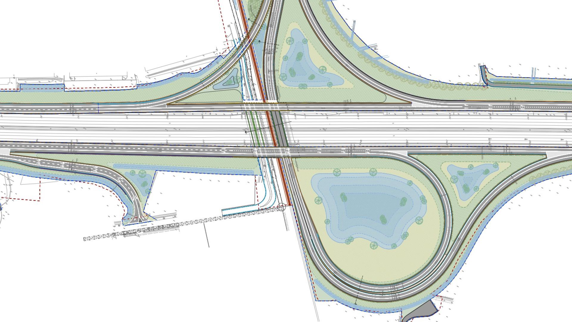 oostelijke tangent - op-en afritten E17