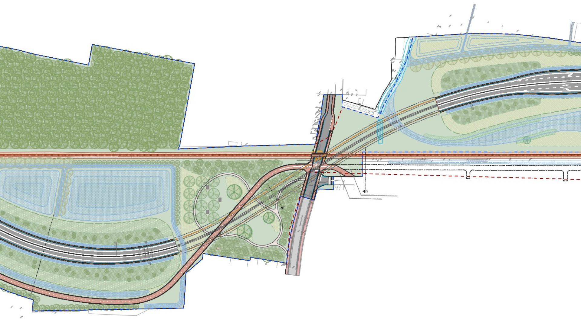 oostelijke tangent - tunnel Eigenlo ontwerpplan